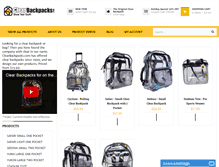 Tablet Screenshot of clearbackpacks.com